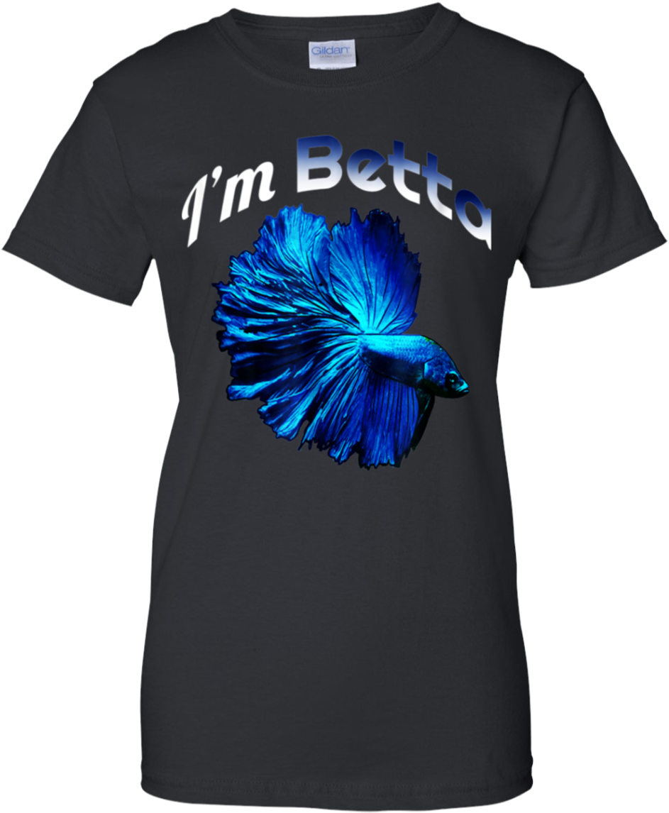 Betta Fish Pun T Shirt Design PNG Image