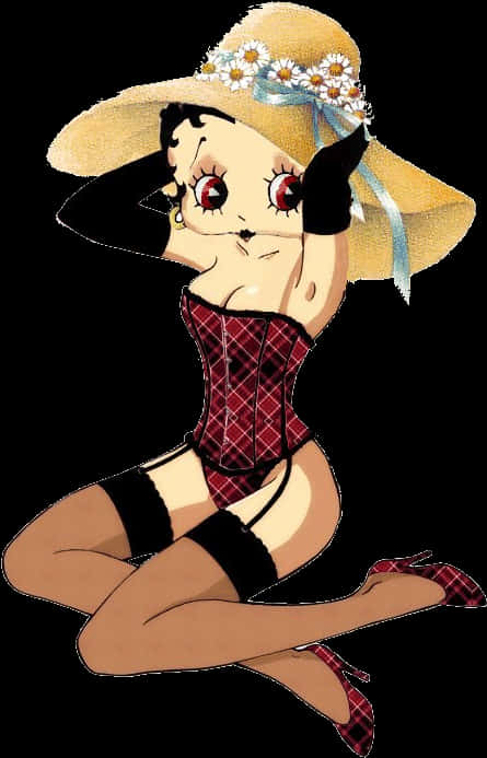 Betty Boop Summer Outfit PNG Image