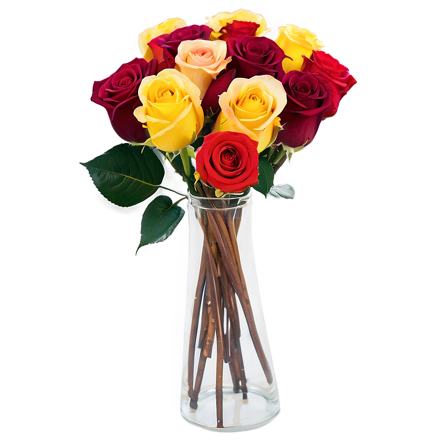 Bi-color Roses Bouquet Png 06212024 PNG Image