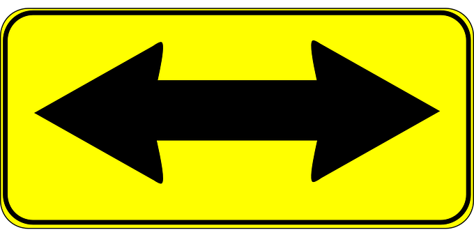 Bi Directional Arrow Sign PNG Image