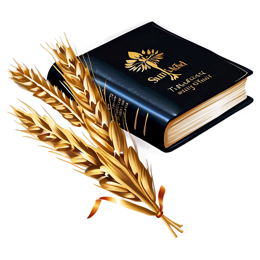 Bible And Wheat Sheaf Png 5 PNG Image