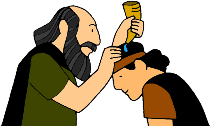 Biblical Anointing Ceremony Clipart PNG Image