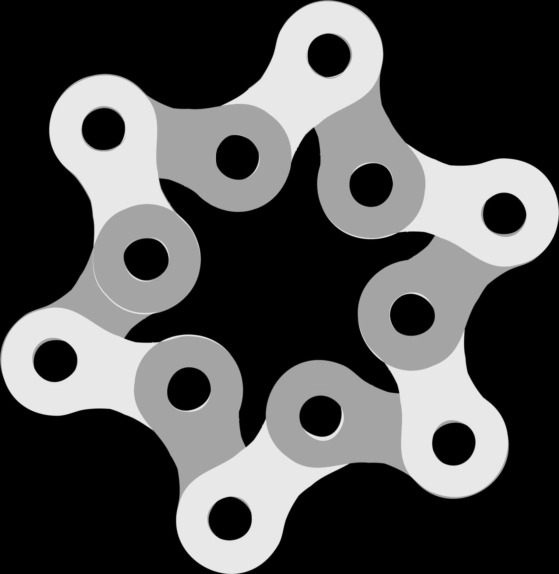 Bicycle Chain Link Pattern PNG Image