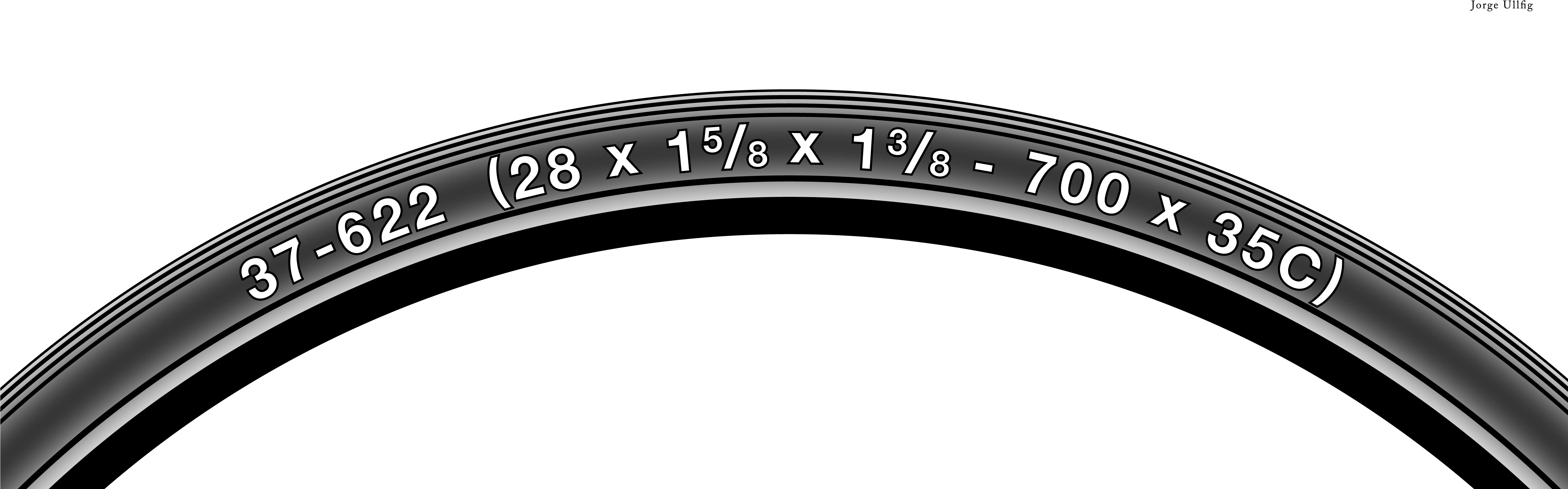 Bicycle Tire Sizing Details PNG Image