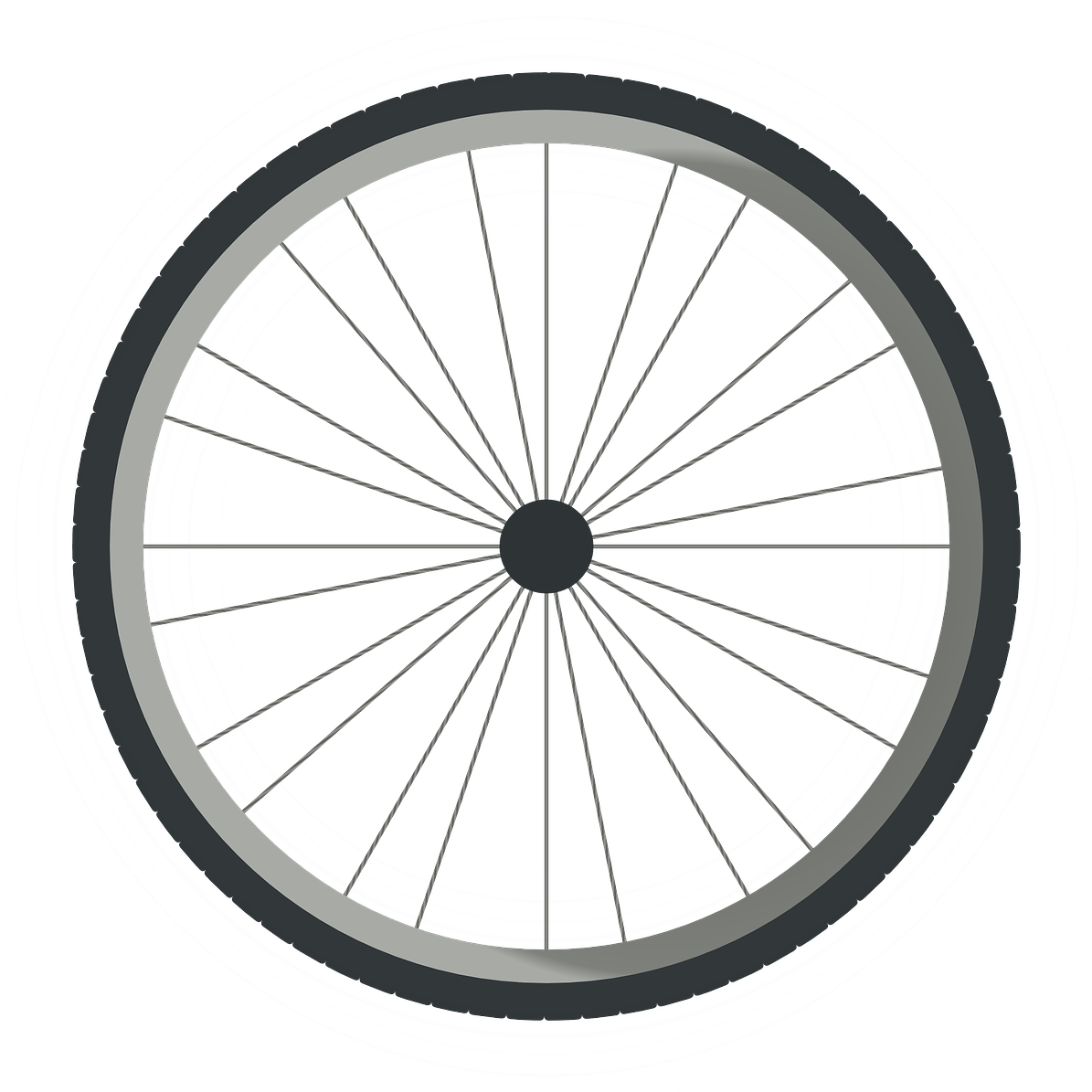 Bicycle Wheel Isolated Graphic PNG Image