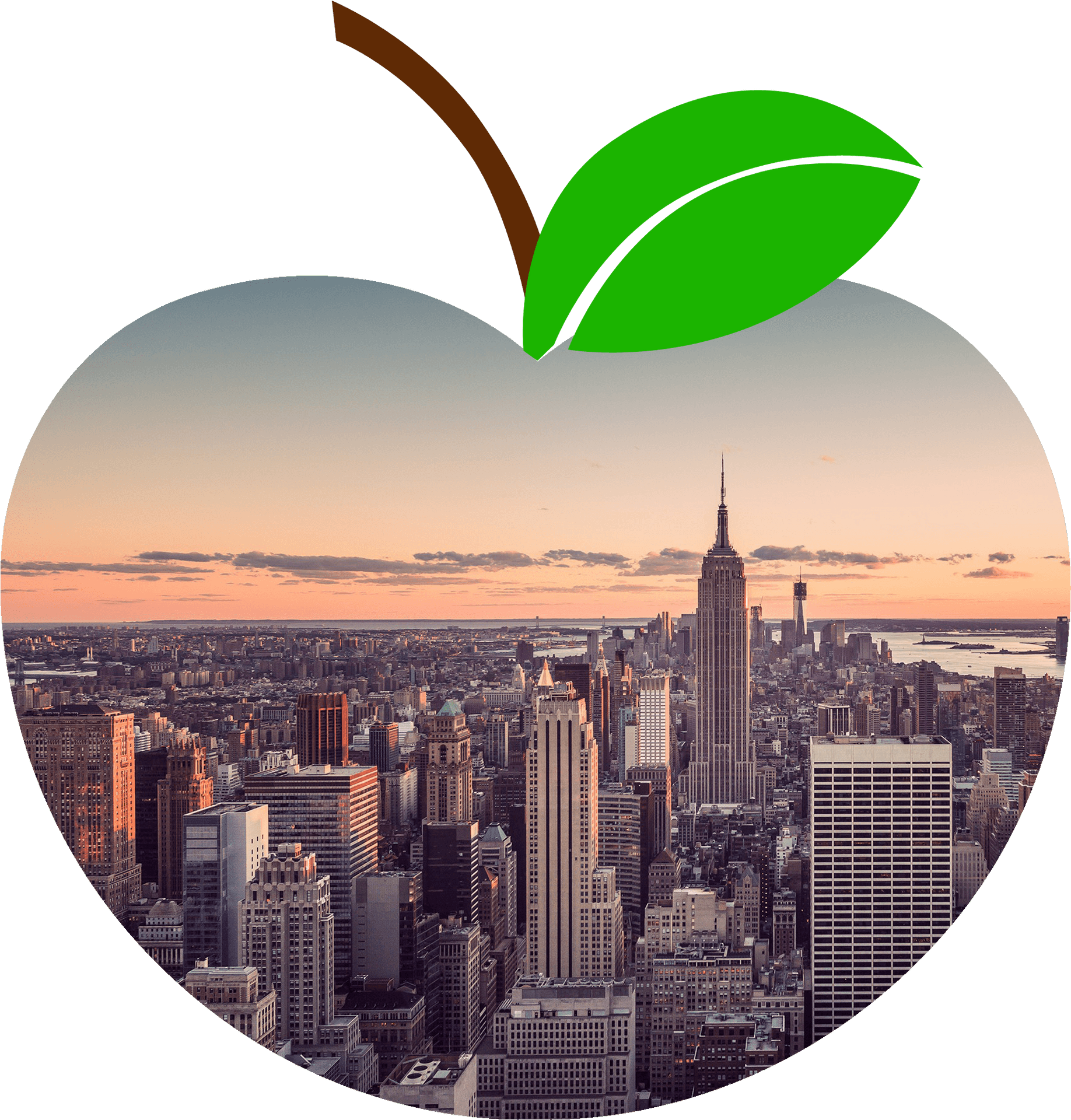 Big Apple Skyline View PNG Image