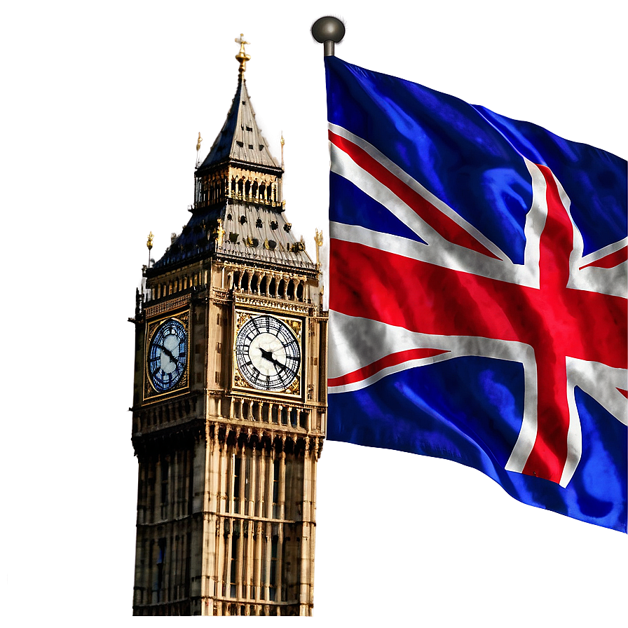 Big Ben And Uk Flag Png Oyu93 PNG Image