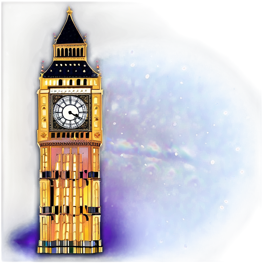 Big Ben Christmas Lights Png 6 PNG Image