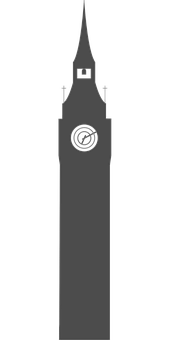 Big Ben Silhouette Graphic PNG Image