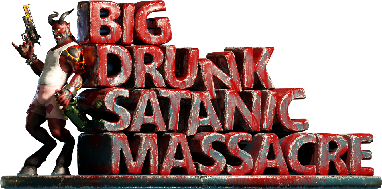 Big Drunk Satanic Massacre Game Art PNG Image