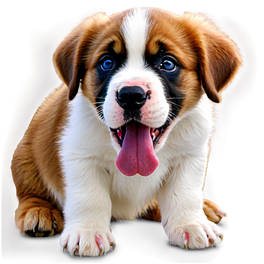 Big Eyed Saint Bernard Puppy Png Elh PNG Image