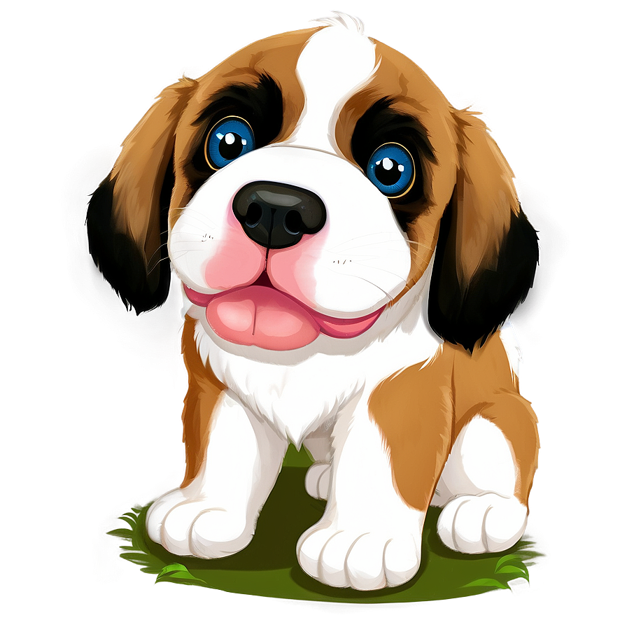 Big Eyed Saint Bernard Puppy Png Pbk PNG Image