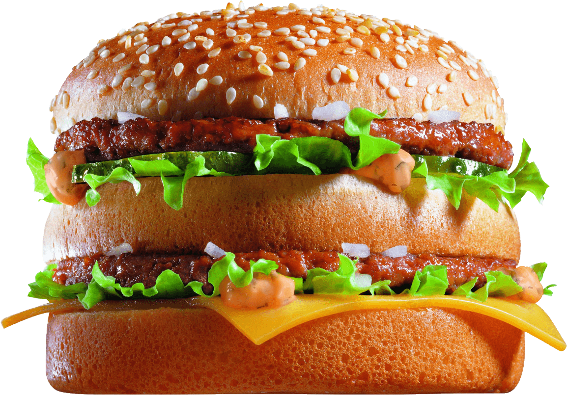 Big Mac Burger Closeup.png PNG Image