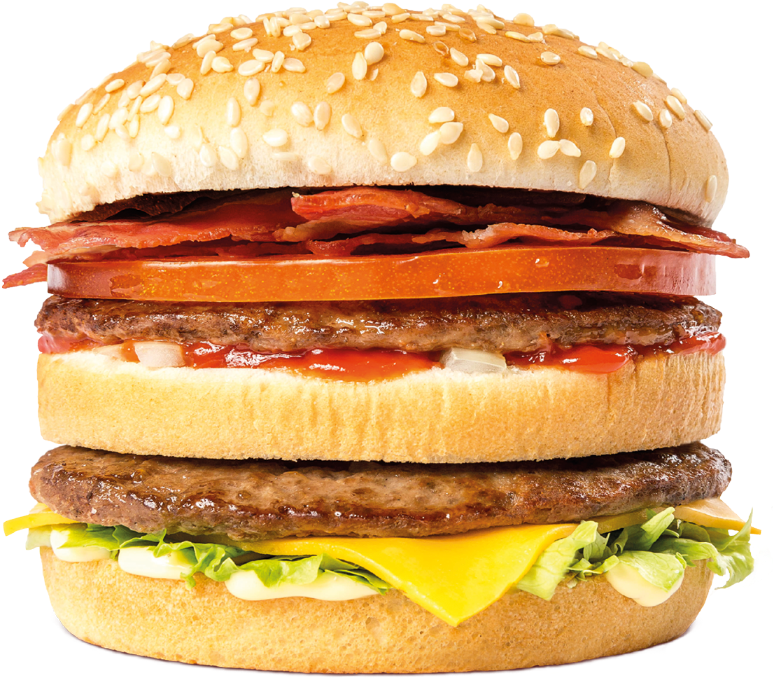 Big Mac Burger Closeup PNG Image