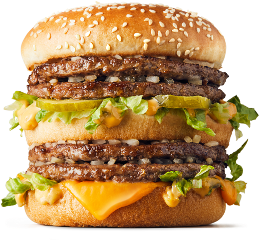 Big Mac Burger Isolated PNG Image