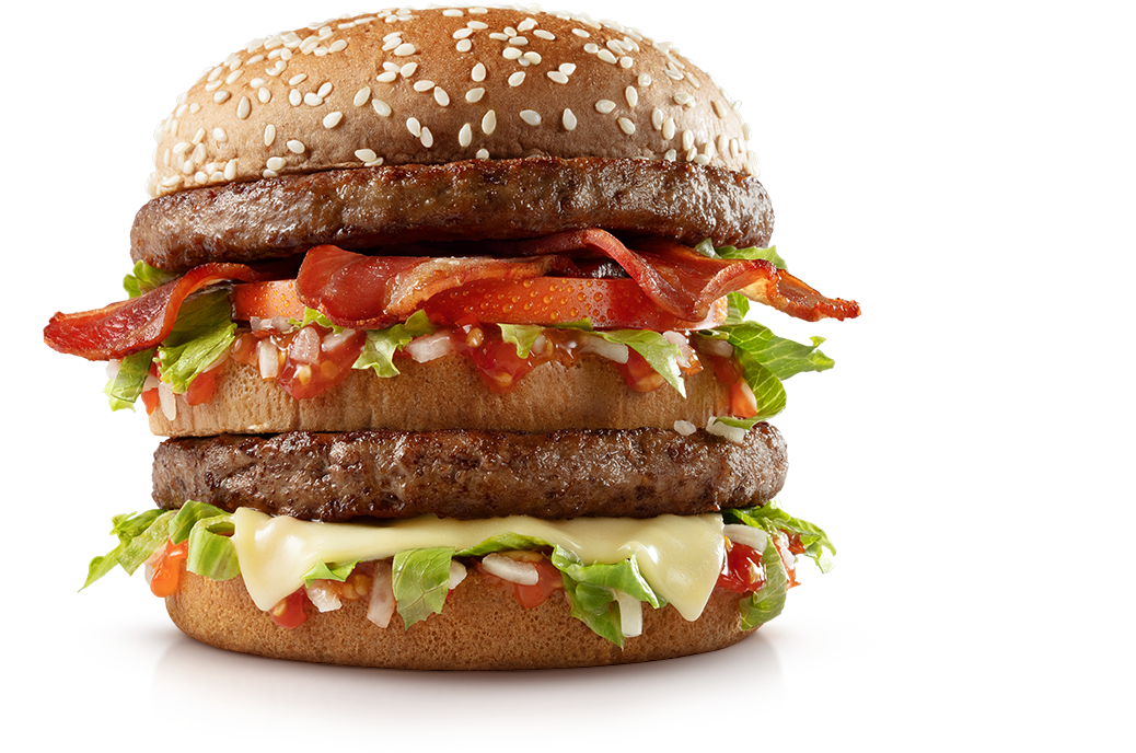 Big Mac Burger Stacked PNG Image