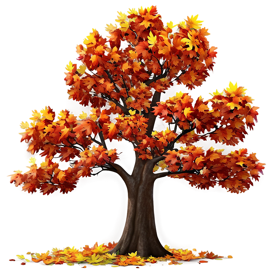 Big Tree With Autumn Leaves Png Wut PNG Image