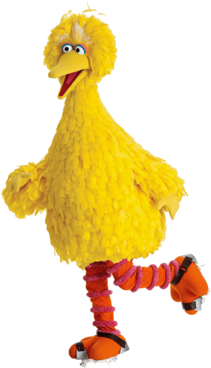 Big Yellow Bird Character PNG Image