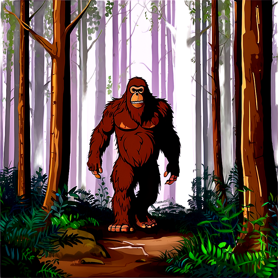 Bigfoot In Forest Background Png 39 PNG Image