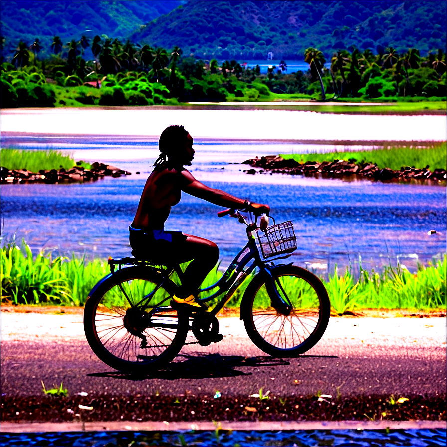 Biking Along The Coast Png 50 PNG Image