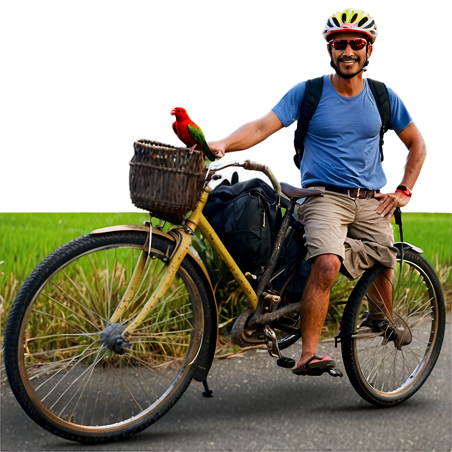 Biking And Bird Watching Png Bum PNG Image