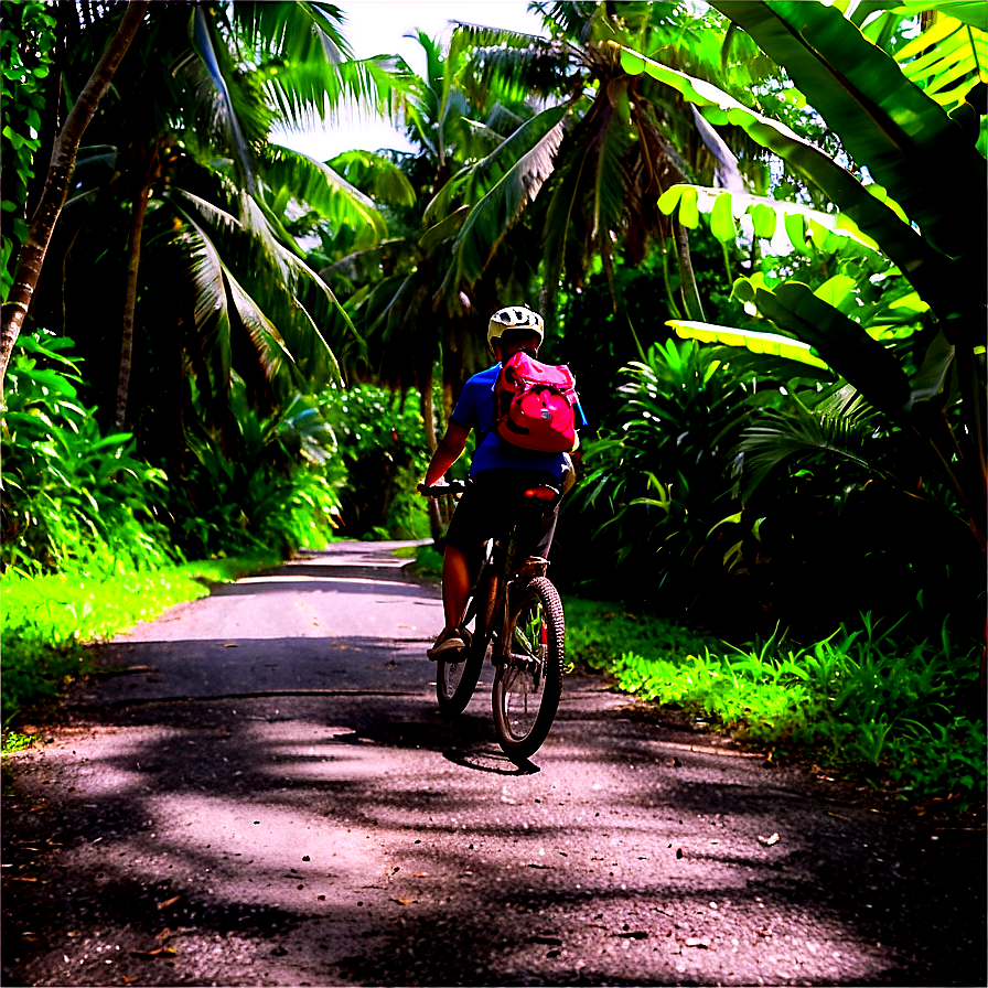 Biking On Island Paths Png 06282024 PNG Image