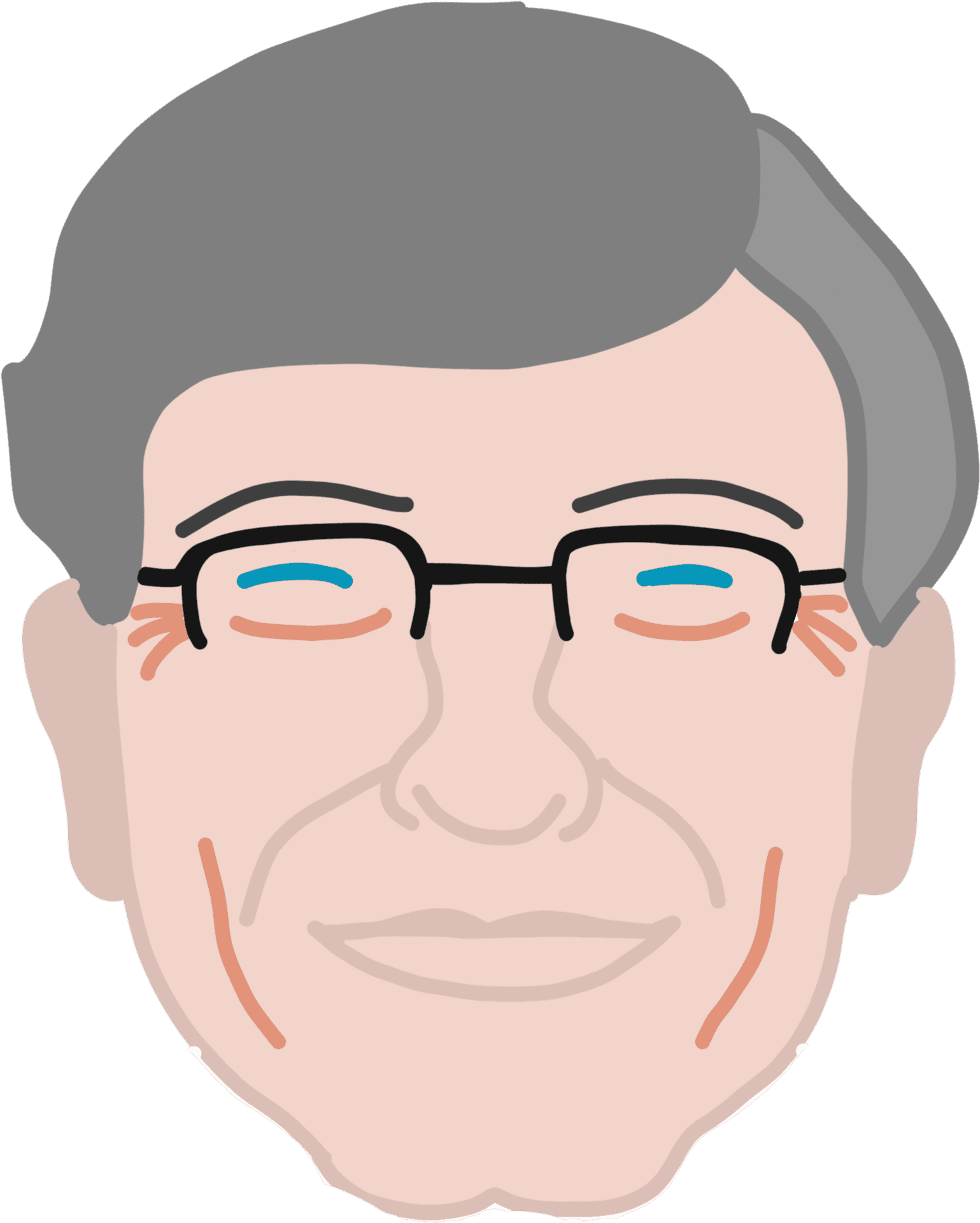 Bill Gates Cartoon Portrait PNG Image