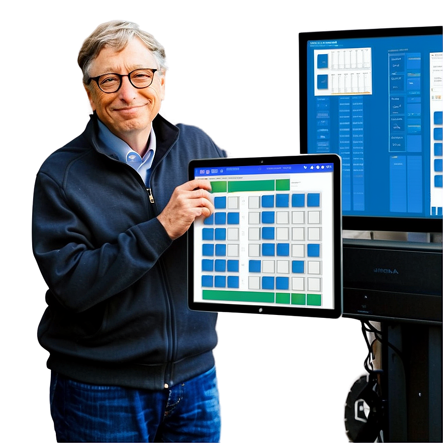 Bill Gates Coding Png 06202024 PNG Image