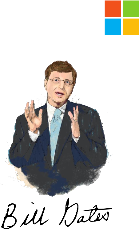 Bill Gates Illustration PNG Image