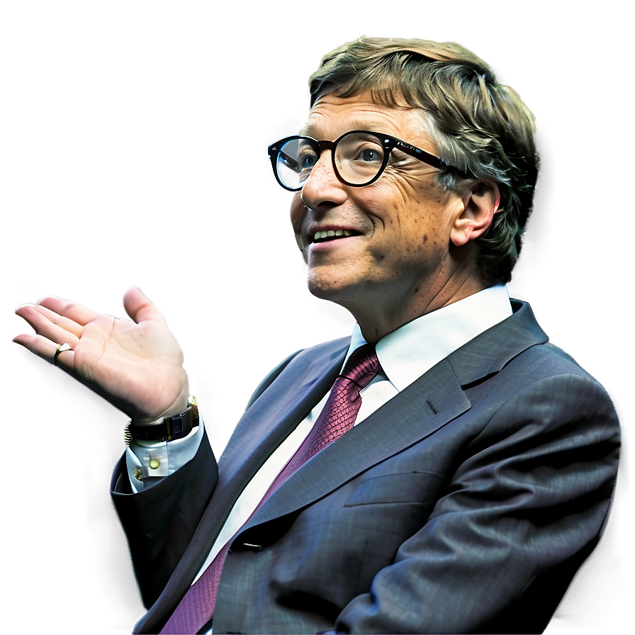 Bill Gates In Panel Discussion Png Vmh61 PNG Image