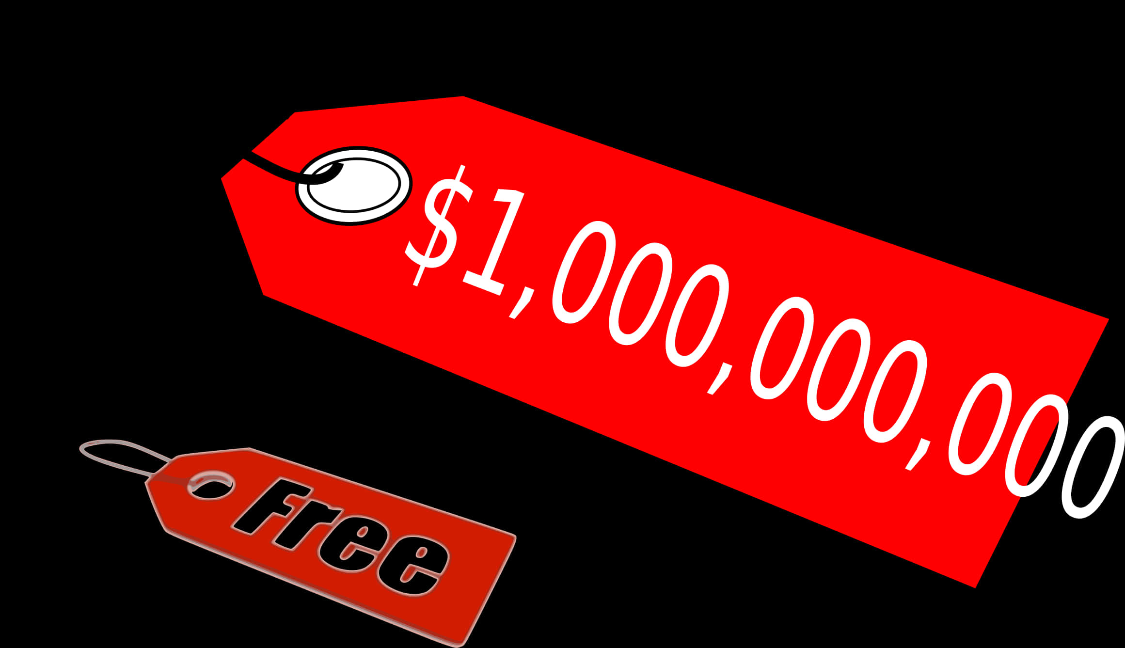 Billion Dollar Price Tagand Free Tag PNG Image