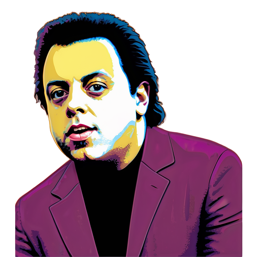 Billy Joel Pop Art Png 06252024 PNG Image