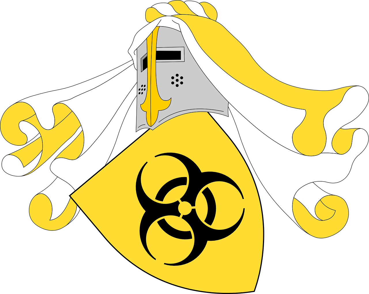 Biohazard Knight Helmet Vector PNG Image