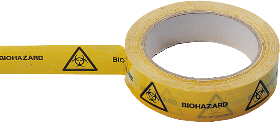 Biohazard Warning Adhesive Tape PNG Image