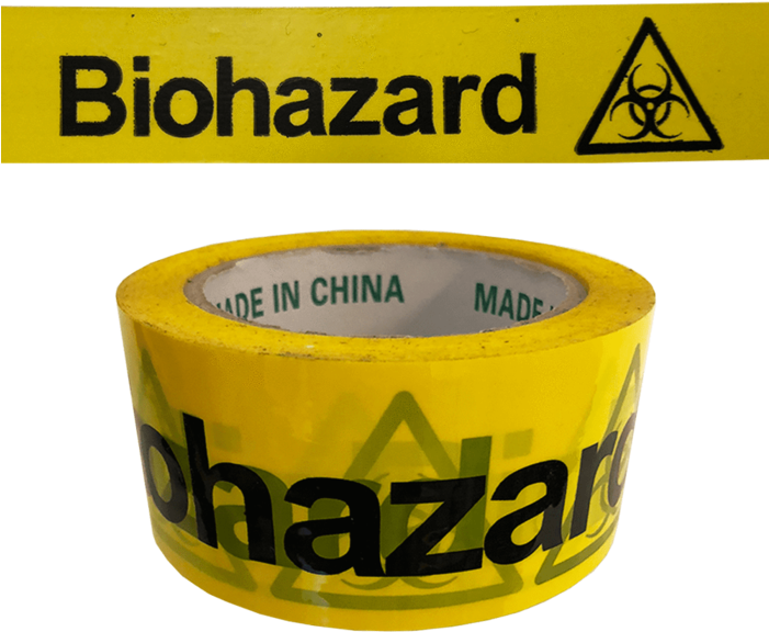 Biohazard Warning Adhesive Tape PNG Image