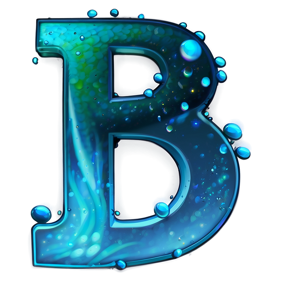 Bioluminescent Letter B Png Eoc6 PNG Image