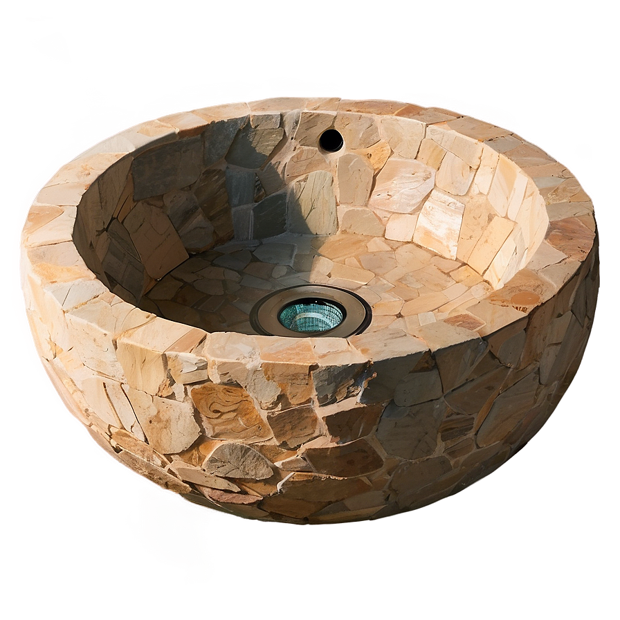 Biophilic Design Natural Stone Tub Png Knh68 PNG Image