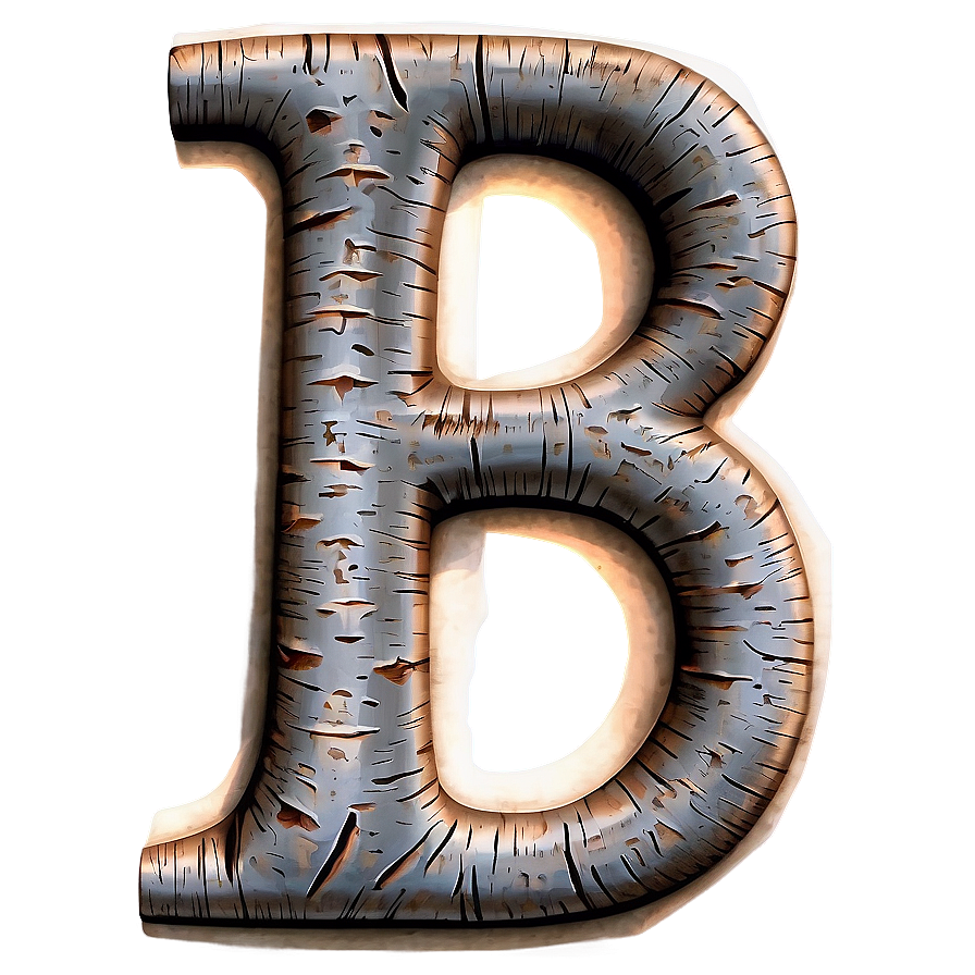 Birch Wood Letter B Png Eta PNG Image