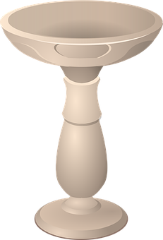 Bird Bath Vector Illustration PNG Image