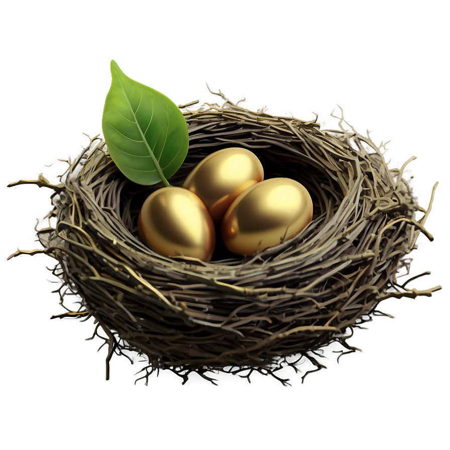 Bird Nest With Leaves Png Qgu2 PNG Image