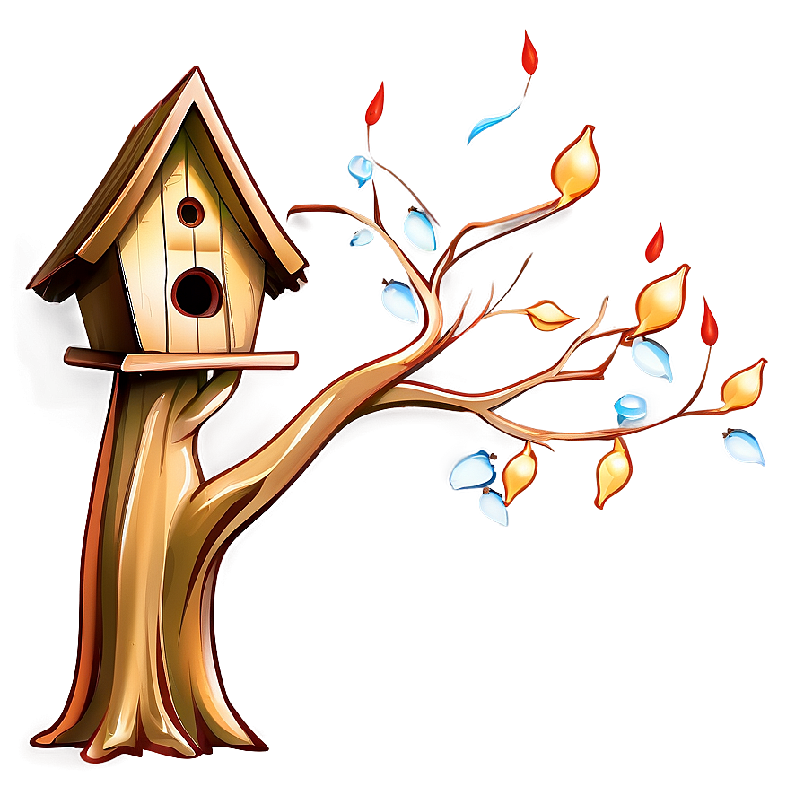 Birdhouse On Tree Png 06292024 PNG Image