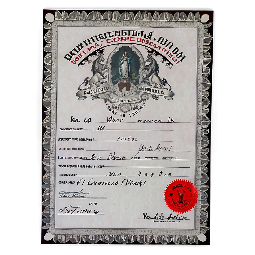 Birth Certificate Document Png 45 PNG Image