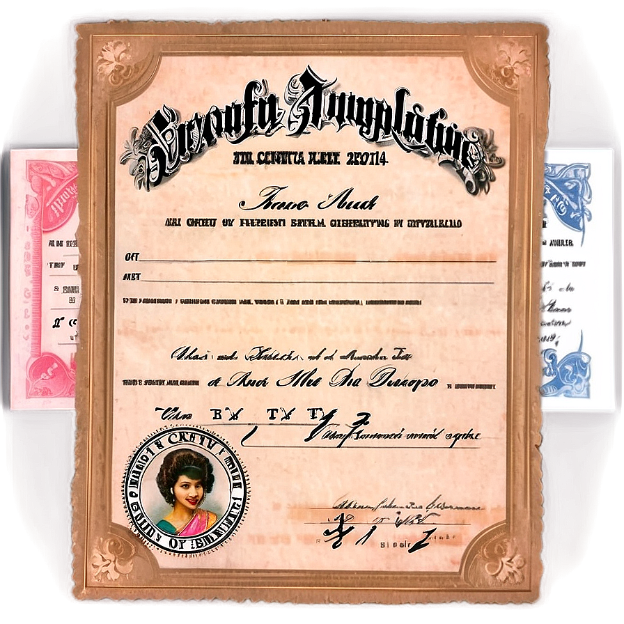 Birth Certificate Document Png 62 PNG Image