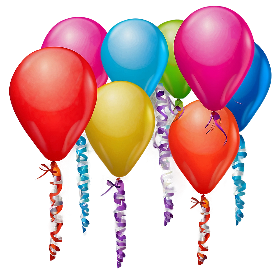 Birthday Balloon Bunch Png 06272024 PNG Image