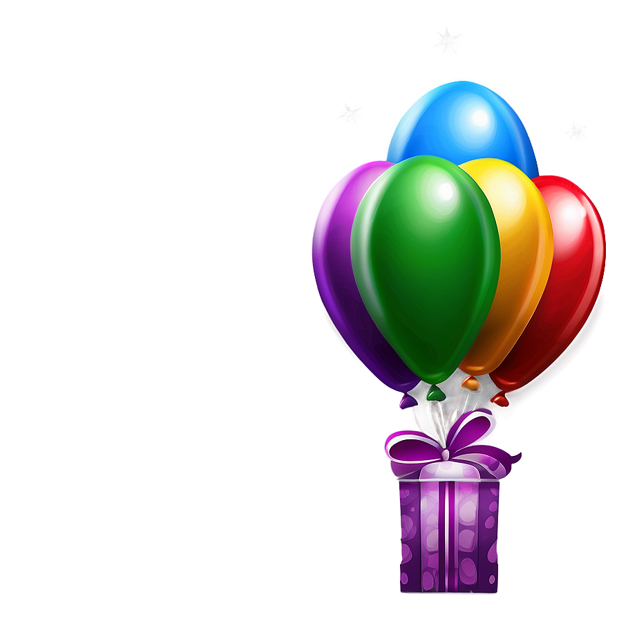 Birthday Balloon Decoration Png Buq PNG Image