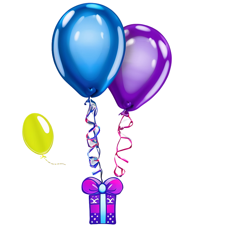 Birthday Balloon Decoration Png Qxe PNG Image