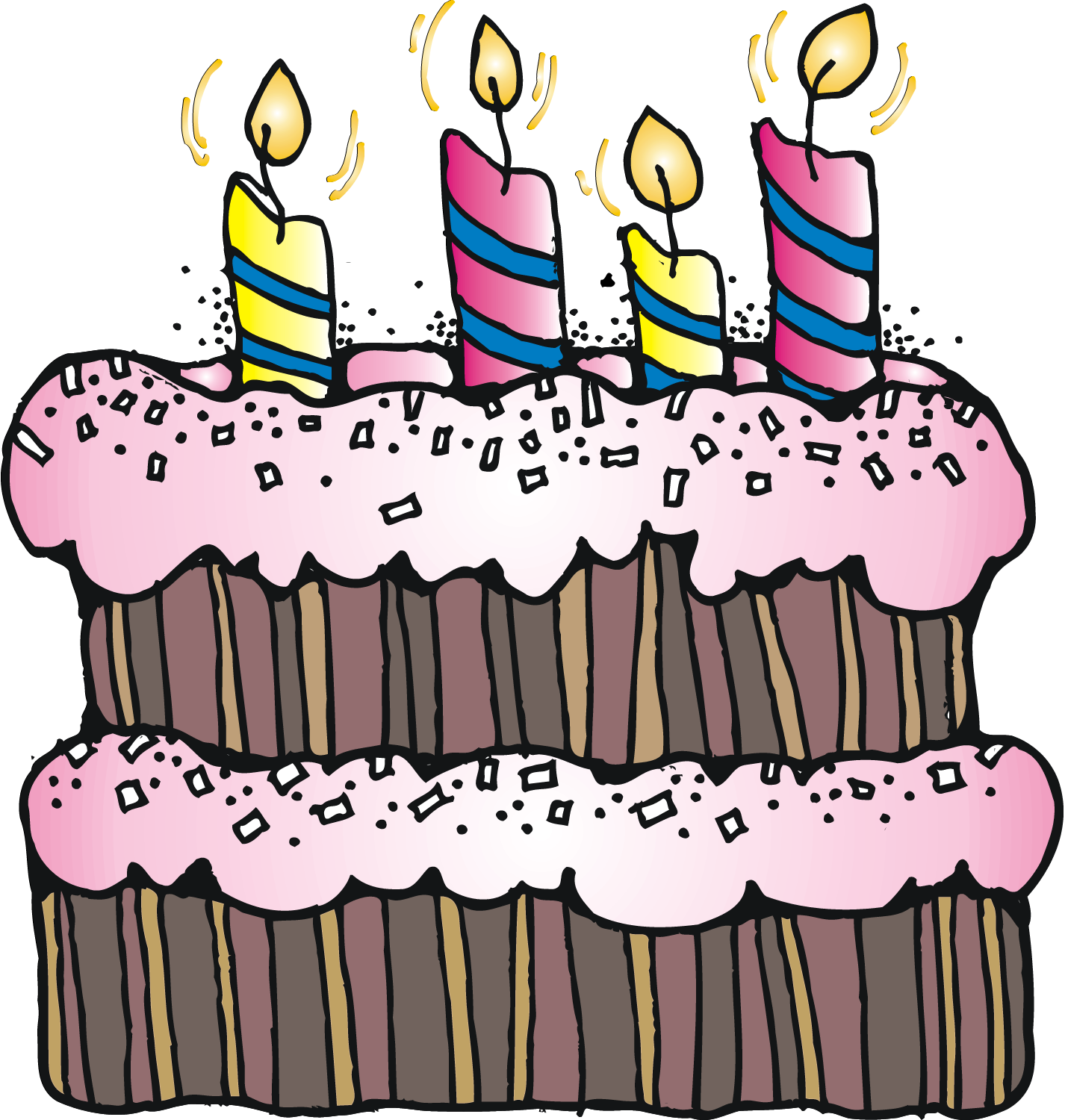 Birthday Cake Cartoon Illustration PNG Image