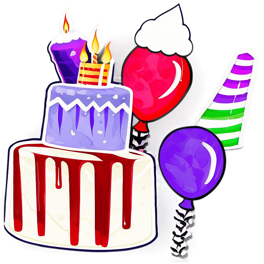 Birthday Cake For Teens Png Rem PNG Image