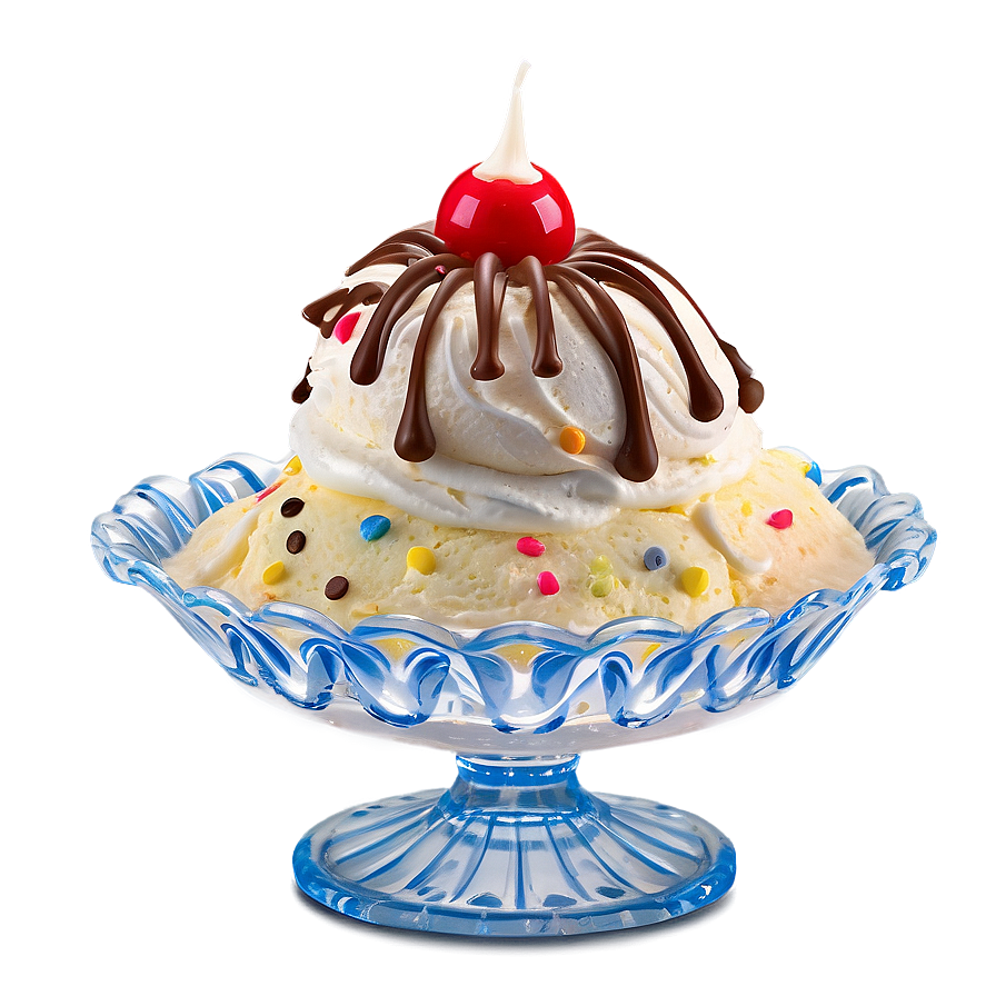 Birthday Cake Ice Cream Sundae Png Nyw20 PNG Image