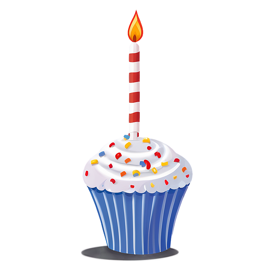 Birthday Cake Muffin Png Kva14 PNG Image